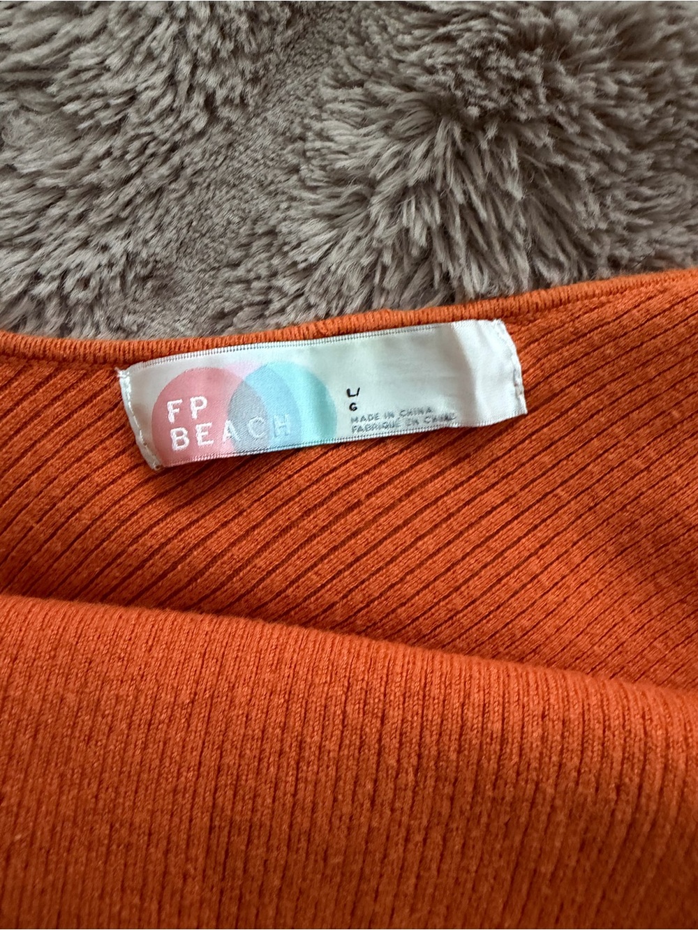 Free People Ribbed Backless Knit Dress in Bright Orange - Picture 2 of 2